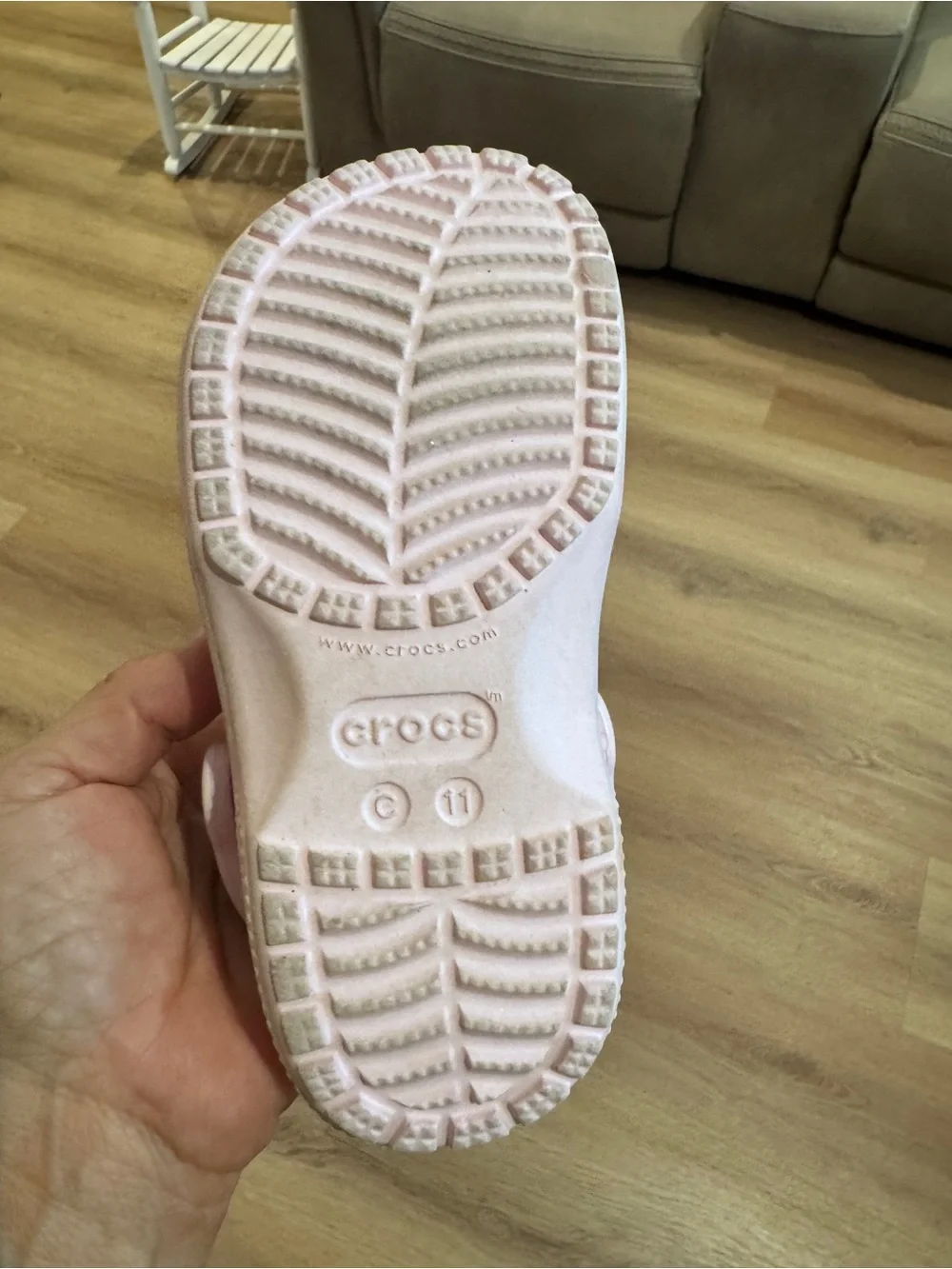 CROCS Kids Light Pink Classic Clog